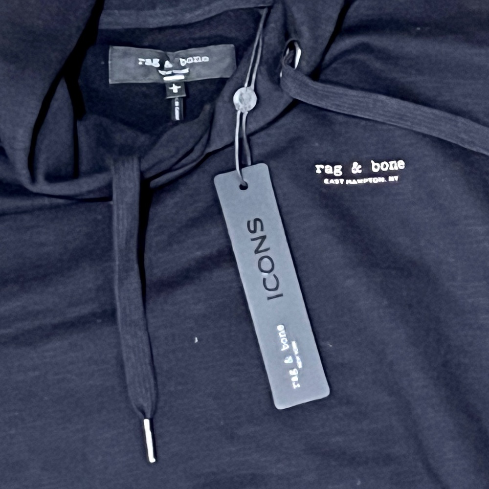 Rag & Bone Damon Slub Hoodie, size L, Relaxed Fit Sweatshirt, new with tags